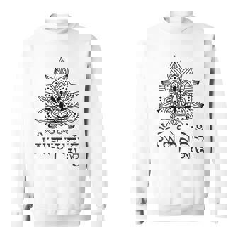 仏教 スピリチュアル オム マニ・パドメ ハム マントラと曼荼羅 スウェットシャツ - Kawaiitshirt