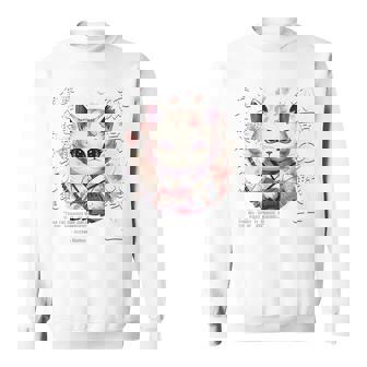 バックプリント 侍 猫戦士 日本人 忍者 キティ カワイイ スウェットシャツ - Kawaiitshirt