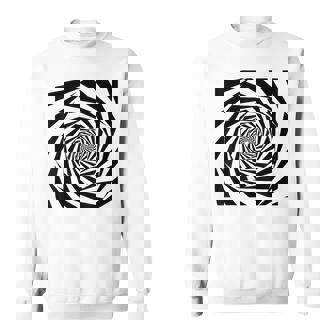 催眠術師 ヒプノシス グラフィック 目の錯覚 トリッピー スパイラル 幾何学模様 スウェットシャツ - Kawaiitshirt