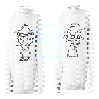 動物かわいいシンプルなサングラスをかけた小さな象の赤ちゃん スウェットシャツ - Kawaiitshirt