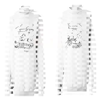 北海道の歌う小鳥 シマエナガ 音符 音楽好き 指揮者 可愛い スウェットシャツ - Kawaiitshirt