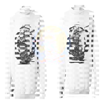 古代忍者猫 日本の子猫 刀猫 サムライキャット スウェットシャツ - Kawaiitshirt