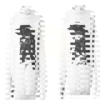 古代戦士ギリシャローマスパルタ兵士ヘルメットグラフィック スウェットシャツ - Kawaiitshirt