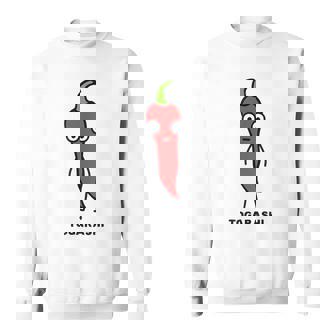 唐辛子 顔 イラスト かわいい おもしろ 面白い 簡単 シンプル ゆるい 野菜 スウェットシャツ - Kawaiitshirt