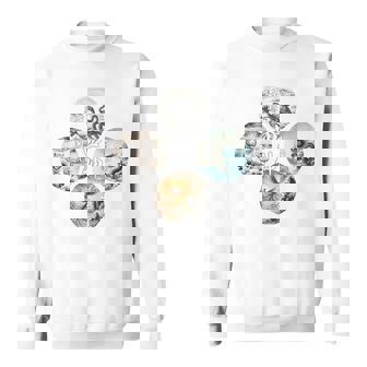 四神 青龍 白虎 朱雀 玄武 四象 東西南北 バックプリント スウェットシャツ - Kawaiitshirt