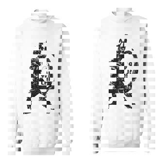 太極拳の練習をしている陽気な猫 陰陽 スウェットシャツ - Kawaiitshirt