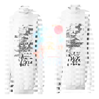 奈良 日本 市街地 旅行 お土産 和 水彩 行楽 スウェットシャツ - Kawaiitshirt