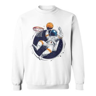 宇宙飛行士 バスケットボール 宇宙 ボール 惑星 銀河 スウェットシャツ - Kawaiitshirt