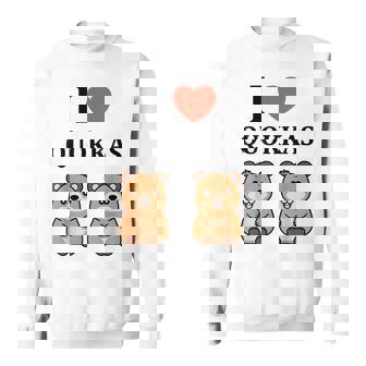 小さな赤ちゃんクオッカのユーモア動物は大好きです私はクオッカが大好きです スウェットシャツ - Kawaiitshirt