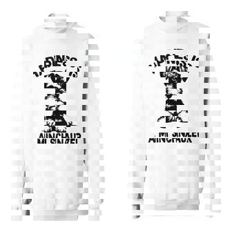 幸せはミニシュナウザー 長袖tシャツ スウェットシャツ - Kawaiitshirt