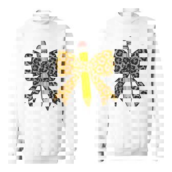 弓鉛筆 ヒョウ柄 初日 新学期 長袖tシャツ スウェットシャツ - Kawaiitshirt