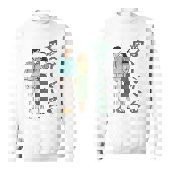 愛してるという意味のかわいい日本のカップルのデザイン 長袖tシャツ スウェットシャツ - Kawaiitshirt