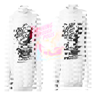 投票を駆け抜ける 面白い選挙結果 トランプ クリスマス スウェットシャツ - Kawaiitshirt