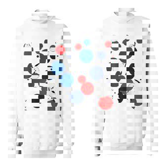 日本の野鳥 シマエナガ 赤 青 ドット 丸 水玉 関西 イベント 家族 お揃い スウェットシャツ - Kawaiitshirt