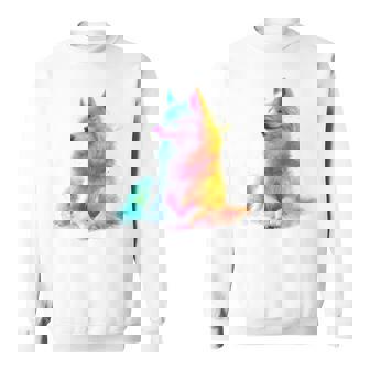 日本スピッツ 犬 モチーフ ペットアート 日本スピッツ スウェットシャツ - Kawaiitshirt