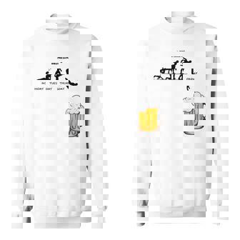 月曜日金曜日 スティックマン ビールウィークジャンプ エネルギー 皮肉 スウェットシャツ - Kawaiitshirt