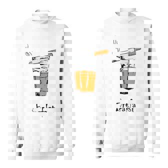 朝食タバコとウイスキー、面白いtシャツギフト。 スウェットシャツ - Kawaiitshirt