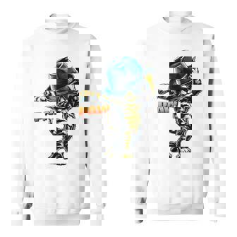 決めポーズの猫イラスト Pawの文字が光るダンス風デザイン スウェットシャツ - Kawaiitshirt