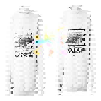 沖縄 ホエールシャークペイント スプラッター かわいい沖縄お土産 スウェットシャツ - Kawaiitshirt