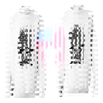 消防士 アメリカ国旗 7月4日 男性 お父さん 消防士 長袖tシャツ スウェットシャツ - Kawaiitshirt