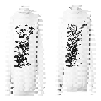 犬 ギタリスト ギター ペンブローク ウェールズ コーギー パパ ママ スウェットシャツ - Kawaiitshirt