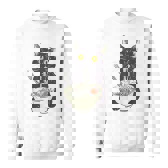 猫 ラーメン 麺 和 ラーメン かわいい 猫 スウェットシャツ - Kawaiitshirt