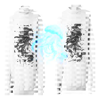 生物発光と水中世界クラゲ スウェットシャツ - Kawaiitshirt