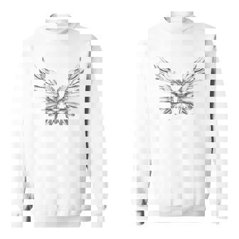 白い天使の羽自由守護天使 スウェットシャツ - Kawaiitshirt