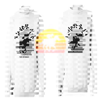 競馬ファンや馬好きの方にお勧め 勝者の走り オシャレな競馬イラスト スウェットシャツ - Kawaiitshirt