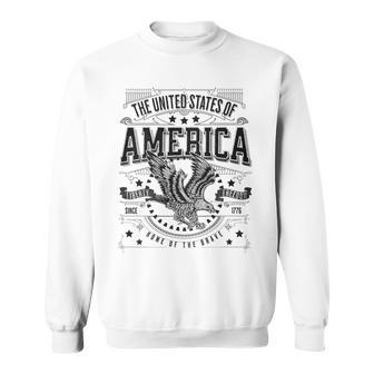 米国 アメリカン イーグル アメリカ国旗 パトリオット Usa バックプリント メンズ スウェットシャツ - Kawaiitshirt