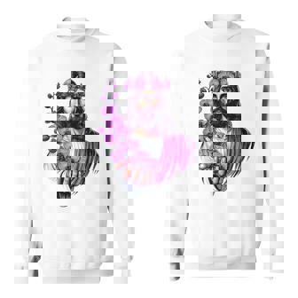 紫の蘭を持つイエス スウェットシャツ - Kawaiitshirt