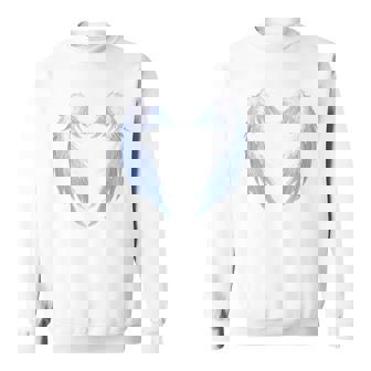 背面に美しい白い天使の羽のデザイン スウェットシャツ - Kawaiitshirt