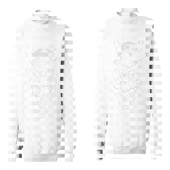 般若能面 – ブラックとホワイト スウェットシャツ - Kawaiitshirt