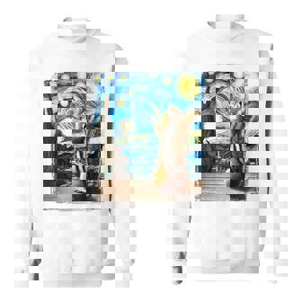 芸術的なシマリスシャツ ゴッホスタイル 星月夜 シマリス スウェットシャツ - Kawaiitshirt