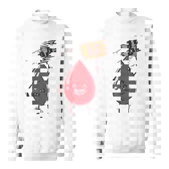 血液型 Ab 血液ドロップ シールドハート付き スウェットシャツ - Kawaiitshirt