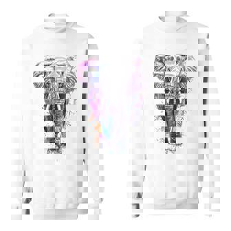 象 抽象画 モチーフ 動物 恋人 アート 象 スウェットシャツ - Kawaiitshirt