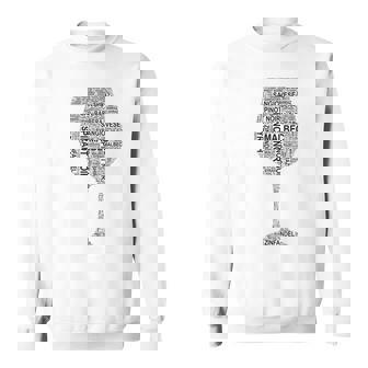 赤ワイングラス ワード アート オブ ワイン タイプ ブラック テキスト スウェットシャツ - Kawaiitshirt