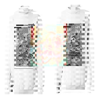 越後の龍 上杉謙信 長尾景虎 毘沙門天 軍神 バックプリント スウェットシャツ - Kawaiitshirt