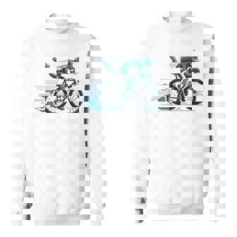 趣味のサイクリストのためのおしゃれな面白いロードバイク猫。 スウェットシャツ - Kawaiitshirt