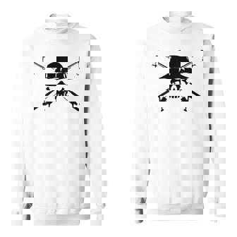 釣り帽子 釣り竿 スカル フィッシング バックプリント スウェットシャツ - Kawaiitshirt