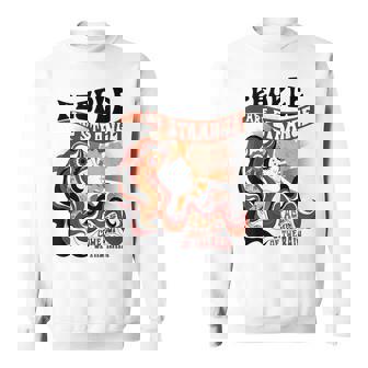 雨から顔が出てきて変な人が多いアパレル スウェットシャツ - Kawaiitshirt