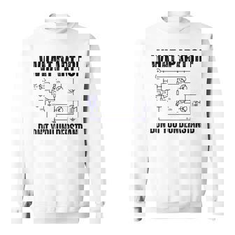 電子機器のどの部分がわからないか、エンジニアリング スウェットシャツ - Kawaiitshirt