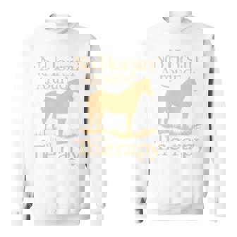 面白い 治療的 乗馬 馬 補助療法 ヒーリング 長袖tシャツ スウェットシャツ - Kawaiitshirt