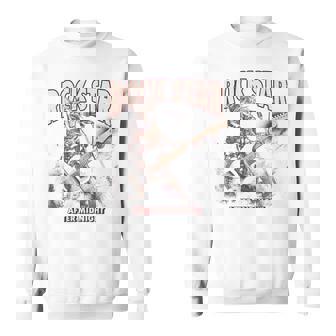 面白いギター猫 エレキギターでロックを弾く猫 長袖tシャツ スウェットシャツ - Kawaiitshirt