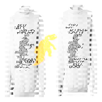 面白いヒョウモントカゲモドキ 発言するトカゲ 爬虫類 スウェットシャツ - Kawaiitshirt