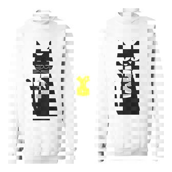 面白い黒猫はビールが大好きおもしろいビール好き スウェットシャツ - Kawaiitshirt