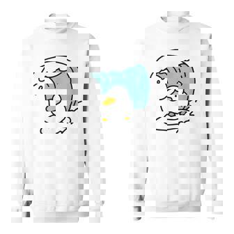 面白くてかわいい小さなアヒルが波をキャッチ。 スウェットシャツ - Kawaiitshirt