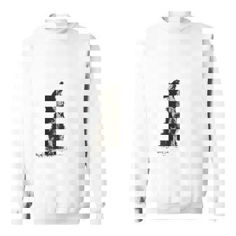 飼い主を見ているボーダーコリー 農場の犬 スウェットシャツ - Kawaiitshirt