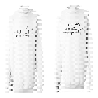 高飛び込みハートライン パルスライン 長袖tシャツ スウェットシャツ - Kawaiitshirt