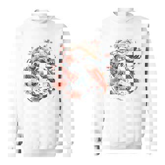 鯉 桜 長袖tシャツ スウェットシャツ - Kawaiitshirt